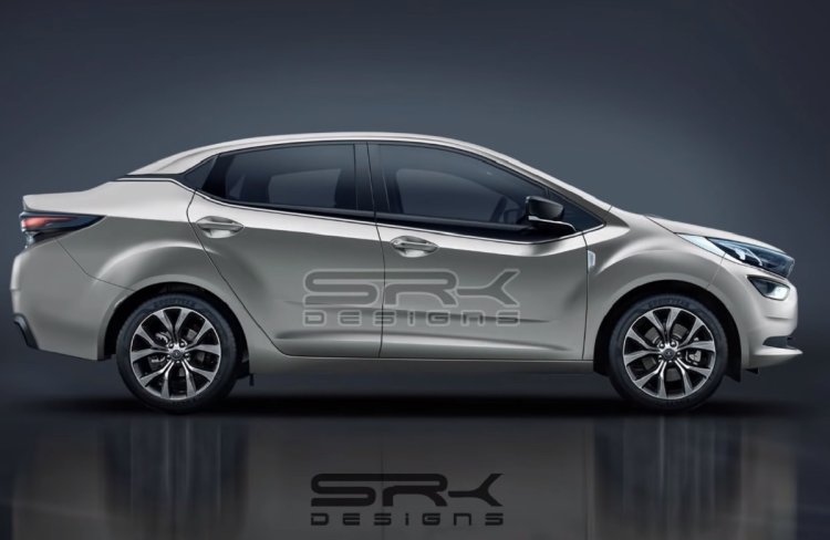 Tata Altroz Sedan Peregrine Rendering Side View