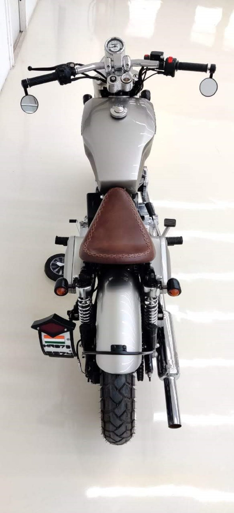 royal enfield modified 350 Softtail Bobber By Rideofy Rear