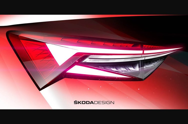 Skoda Kodiaq Facelift Tail Lamps Sketch