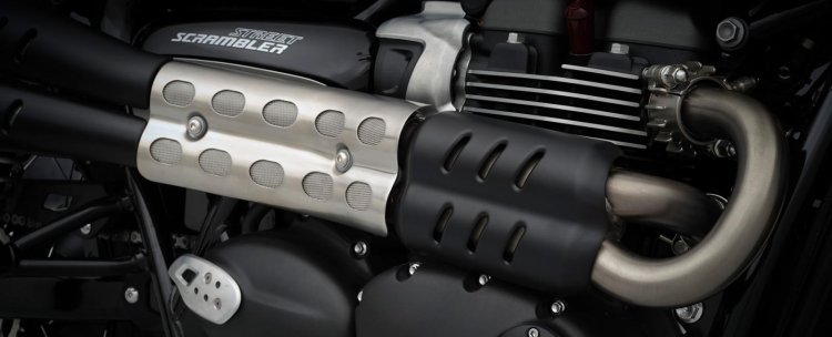 Triumph Street Scrambler Sandstorm Exhaust Pipes