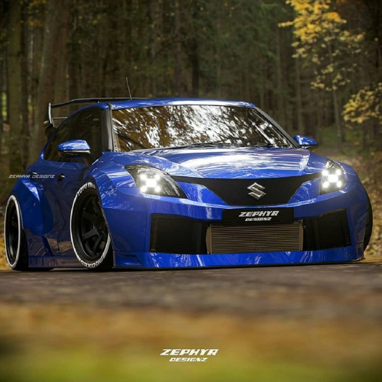 Maruti Baleno Render Blue Front