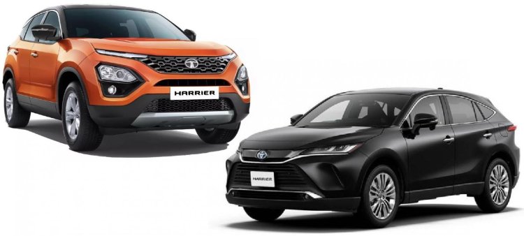 toyota harrier vs tata harrier front angle
