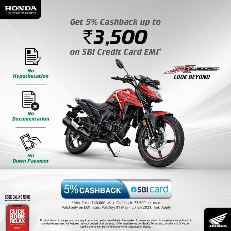 Honda X-Blade Offer May June 21