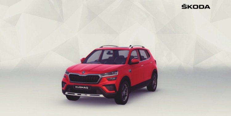 Skoda Kushaq Front Quarter Red