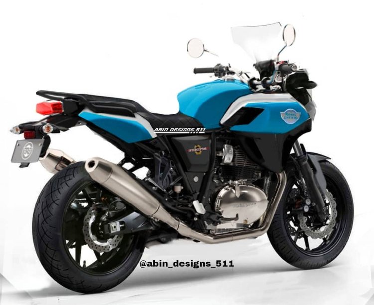Royal Enfield Interceptor 650 Tourer Render Blue