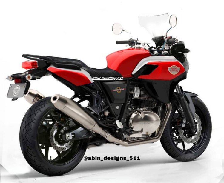 Royal Enfield Interceptor 650 Tourer Render Red