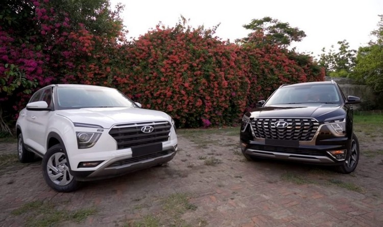 Front Fascia Of Hyundai Alcazar And Creta