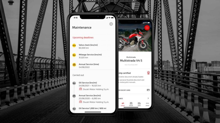 Myducati App Maintenance Section