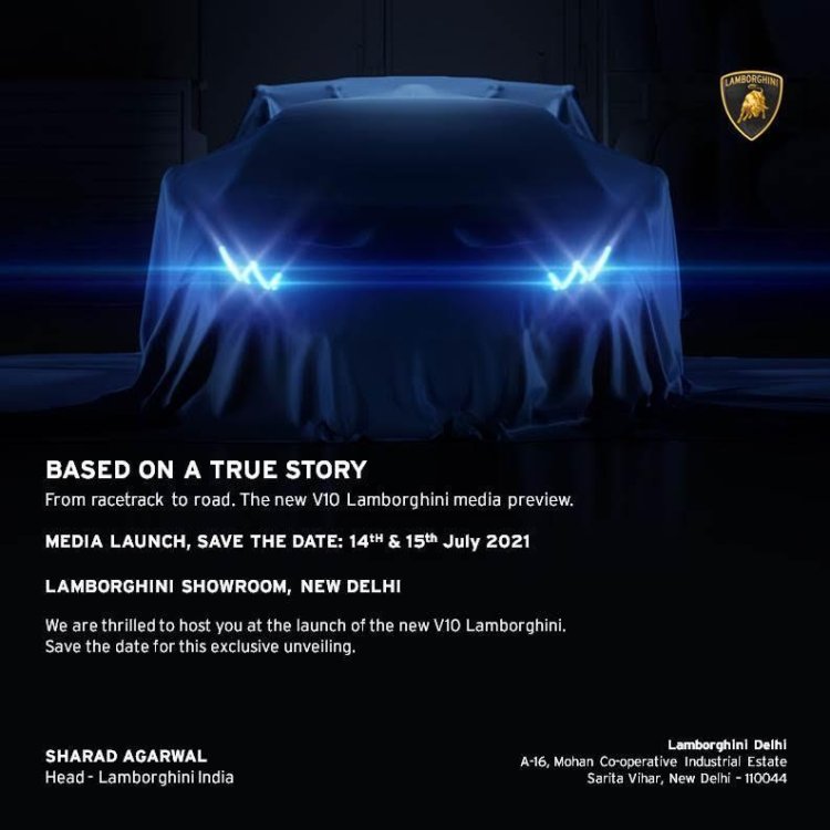 New V10 Lamborghini Media Invite