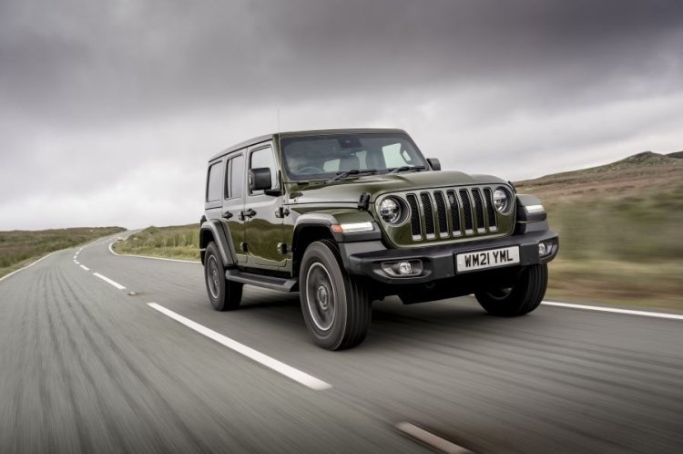 2021 Jeep Wrangler Front Right Action Shot