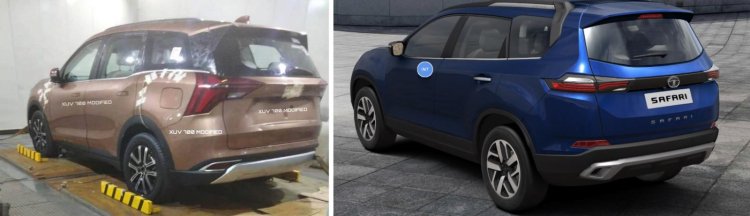 Mahindra Xuv700 Vs 2021 Tata Safari Rear Left