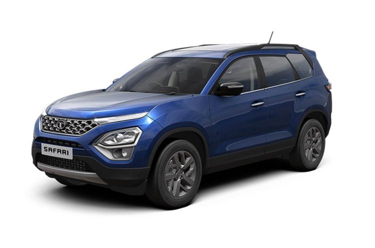2021 Tata Safari Front Left Blue