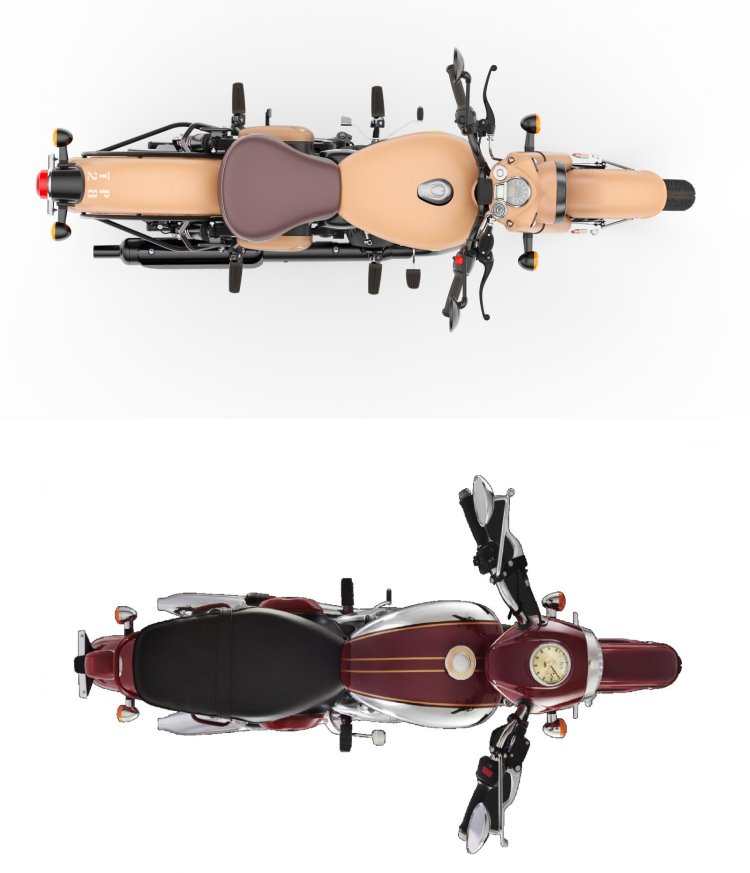 Classic 350 Vs Jawa Top View