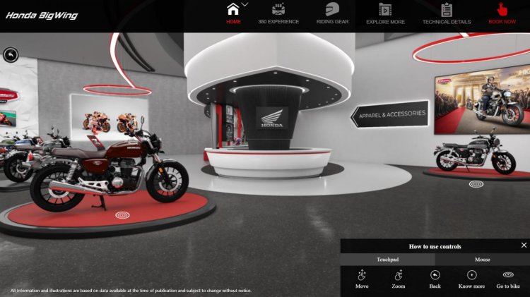 Honda Bigwing Virtual Showroom Interior