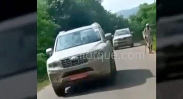 New Mahindra Scorpio Spy Shot Front View