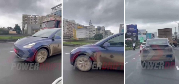 Tesla Model Y Spied In India