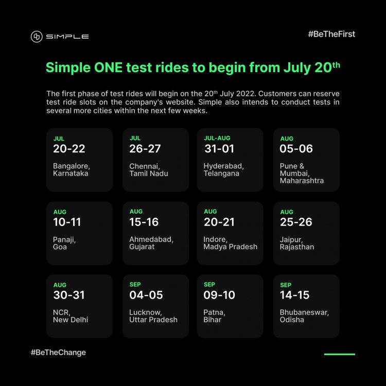 Simple One Test Ride Schedule 01