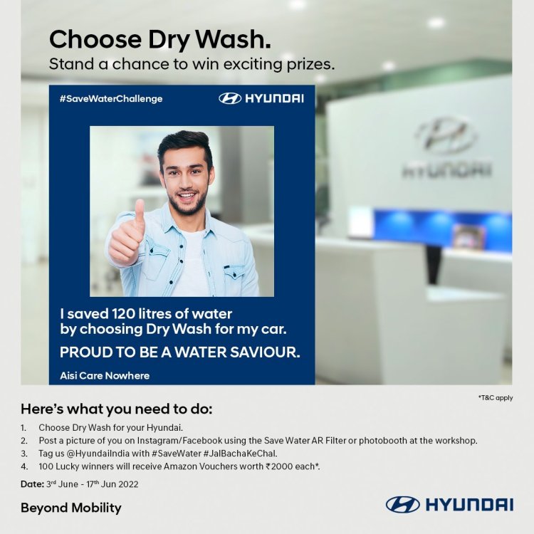 Arsh Hyundai Car Dry Wash Save Water Campaign