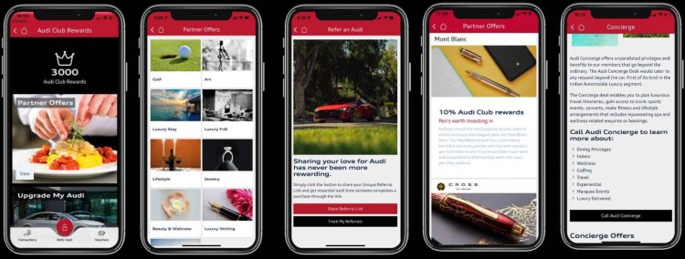 Audi Club Rewards Screen Creatives