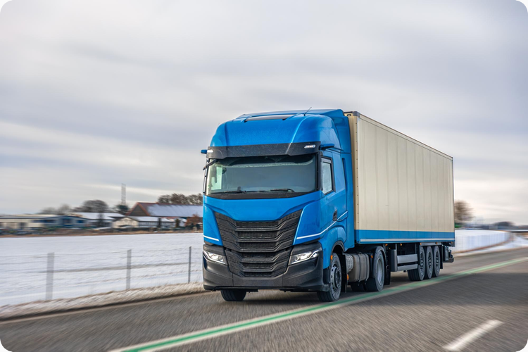 Blue Semi Truck