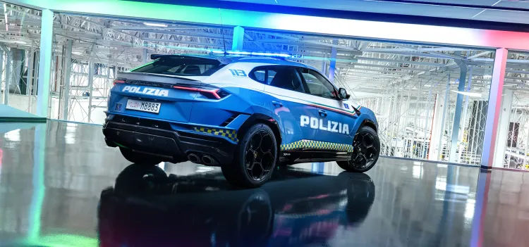 Lamborghini Urus Police Car Rear Quarter