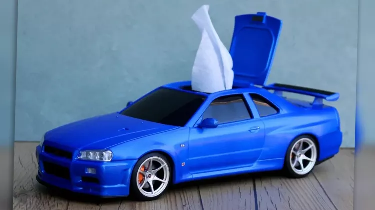 Nissan Gt R R34 Skyline Front Quarter Tissue Box