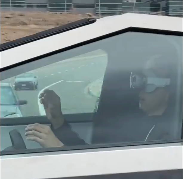 Man Drives Tesla Cybertruck While Using Apple Vision Pro Vr Headset