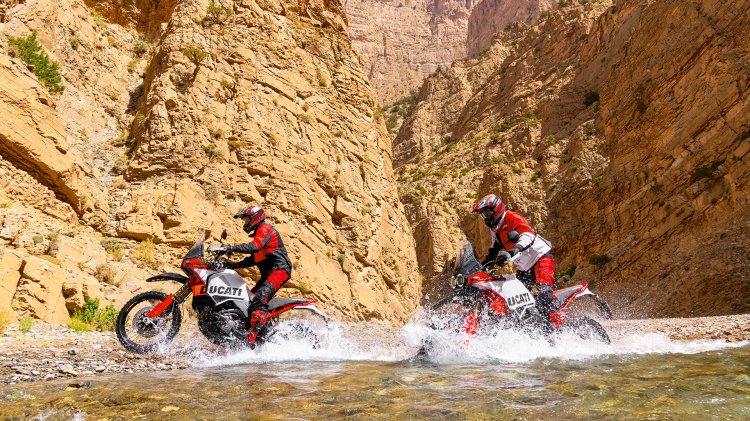 Ducati Desertx Rally Water Crossing