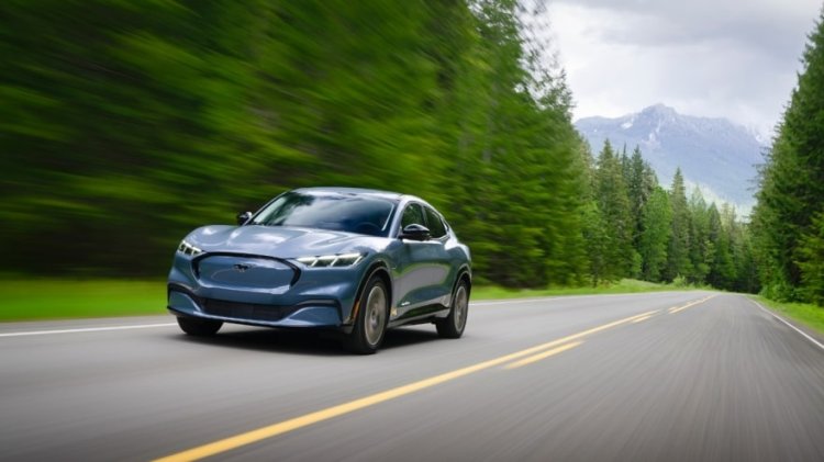 Ford Mustang Mach E Front Quarter Action Shot