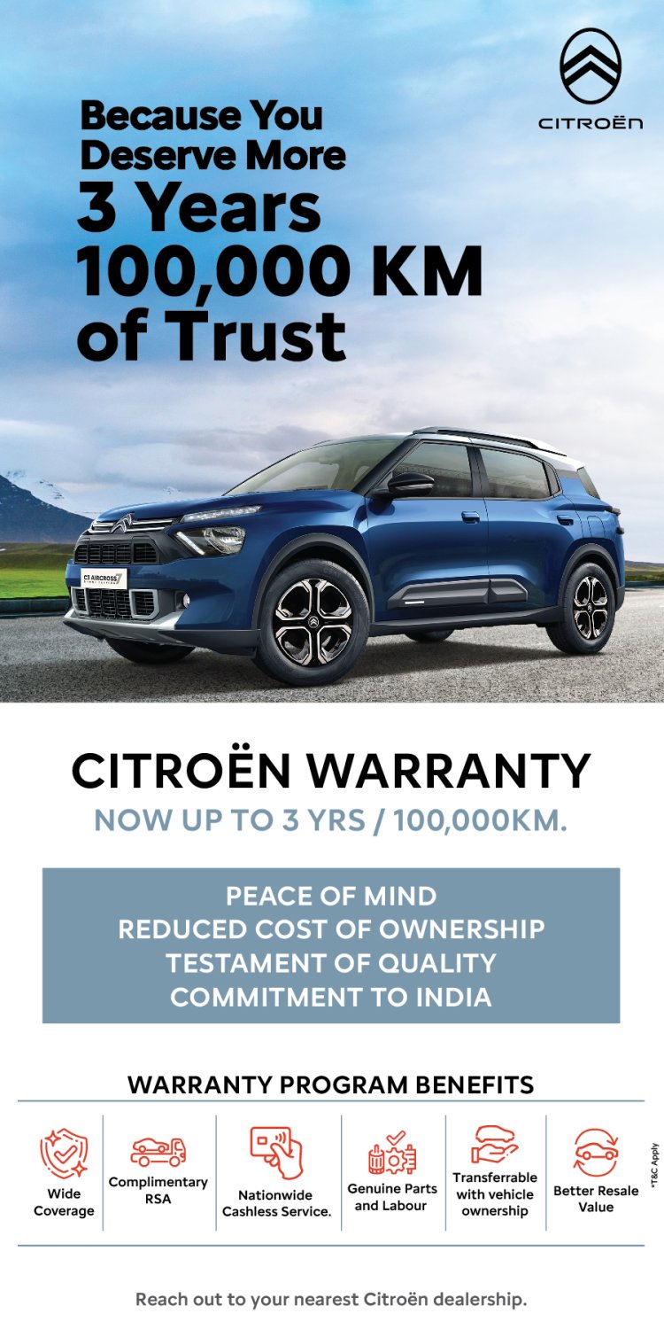Citroen India Warranty 100k