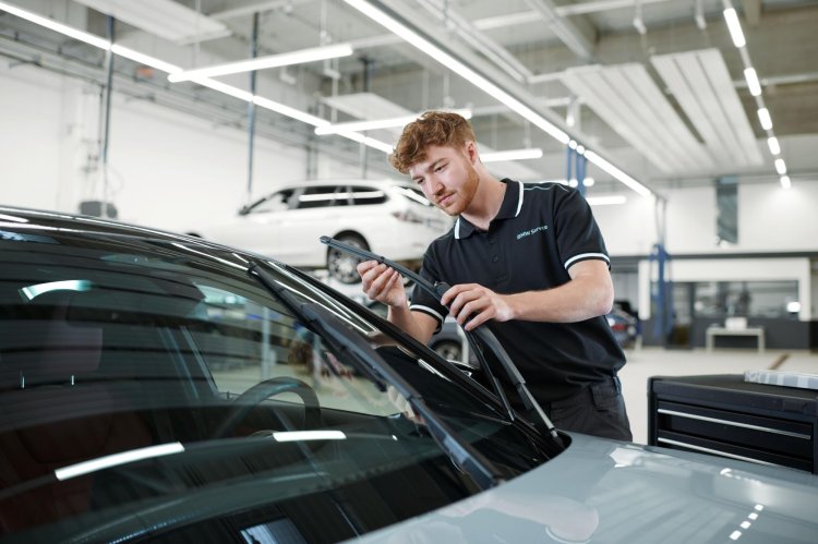 Bmw Summer Service Campaign Mechanic Replacing Wip