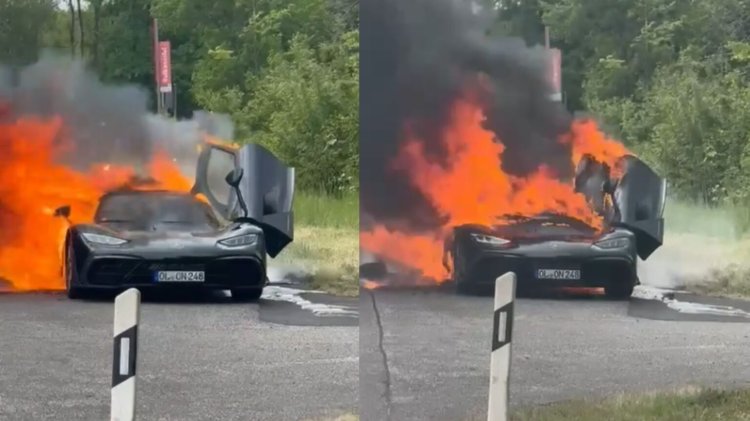 Mercedes Amg One On Fire Germany