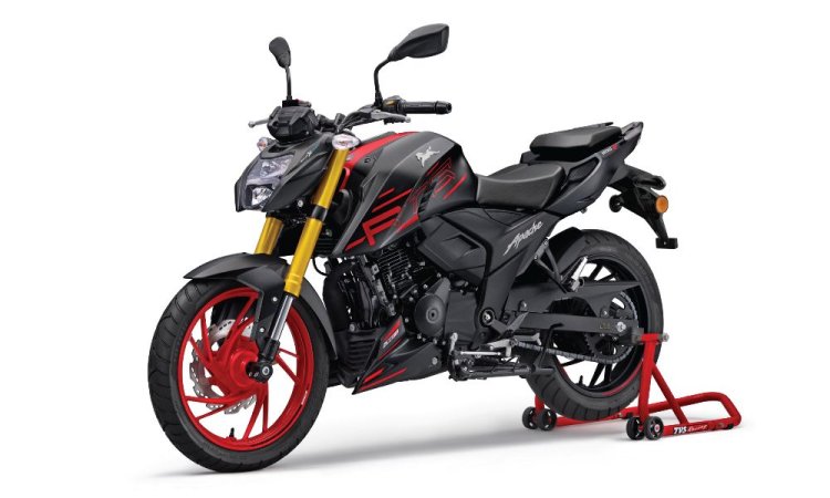 2025 Tvs Apache Rtr 200 4v Front Quarter Left
