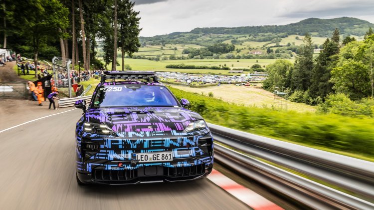 Camouflaged Porsche Cayenne Electric Front