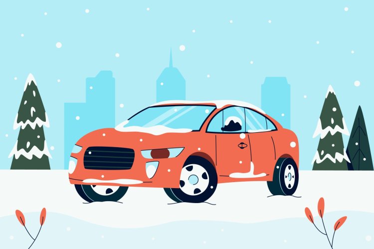 Car In Winter Infographics