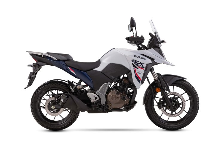 Suzuki V Strom Sx In Pearl Glacier White Metallic