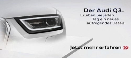 Audi Q3 teaser headlamp