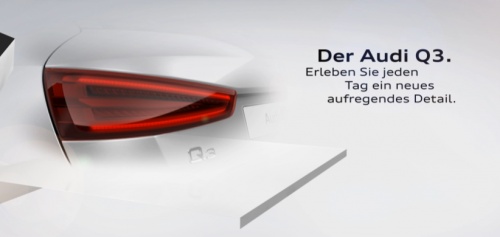 Audi Q3 teaser tail lamp