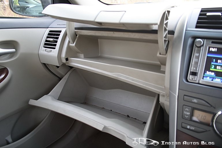 Facelifted Toyota Corolla Altis glovebox