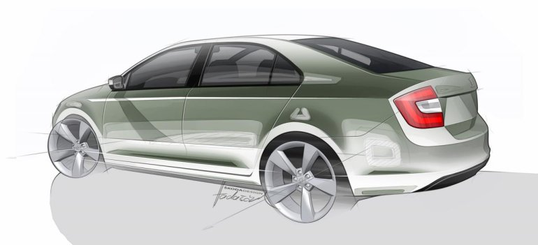 Skoda Rapid Euro model sketch