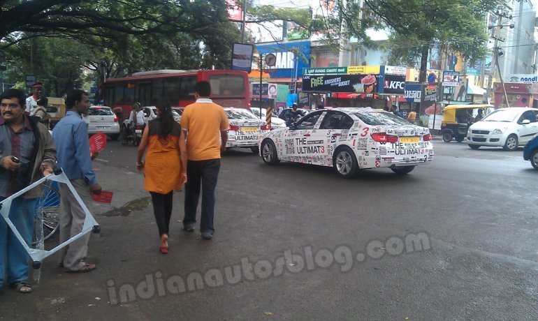 BMW 3 Series teaser campaign cars with QR codes