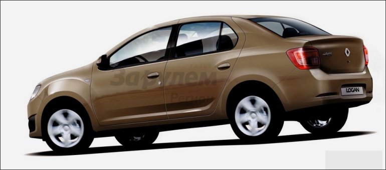 2013 Dacia Logan side profile rendering