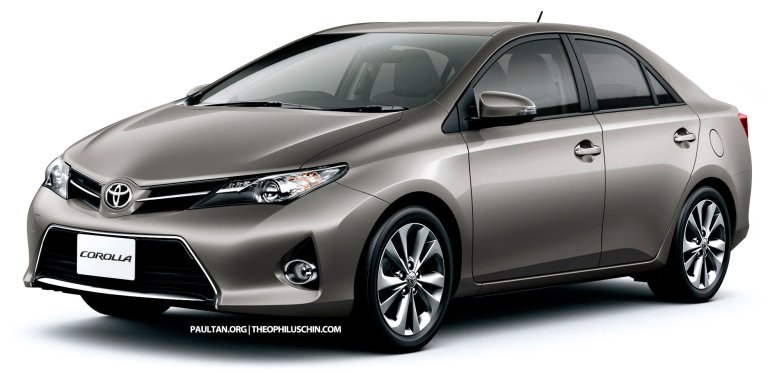 2013 Toyota Corolla front rendering