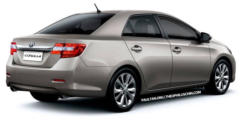 2013 Toyota Corolla rear rendering