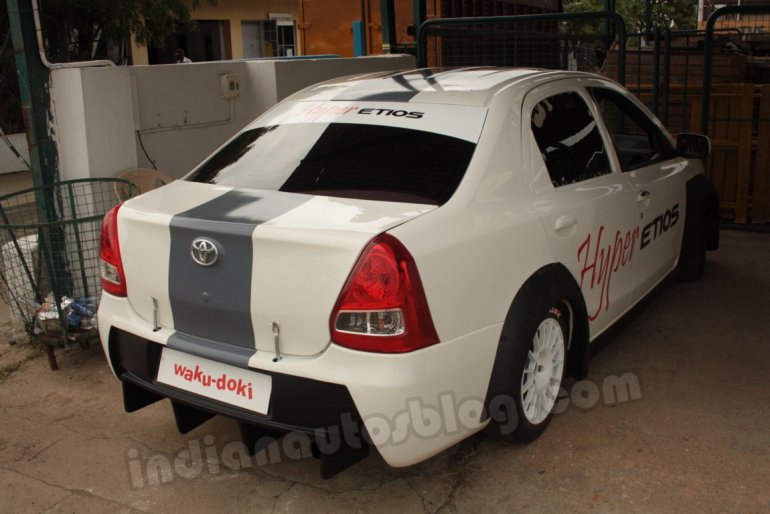 Toyota Hyper Etios rear three quarters