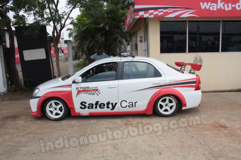 Toyota Etios Motor Racing safety car side