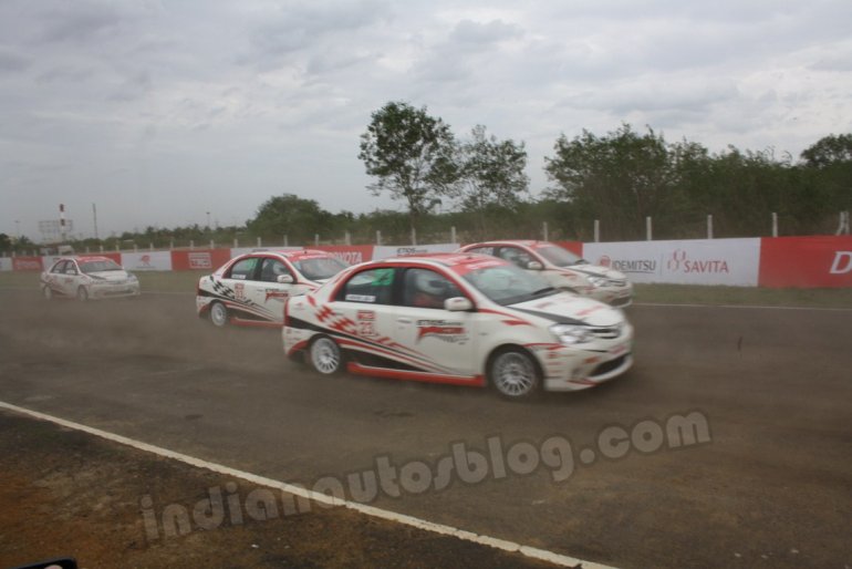 Toyota Etios Motor Racing exhibition race at MMSC Chennai