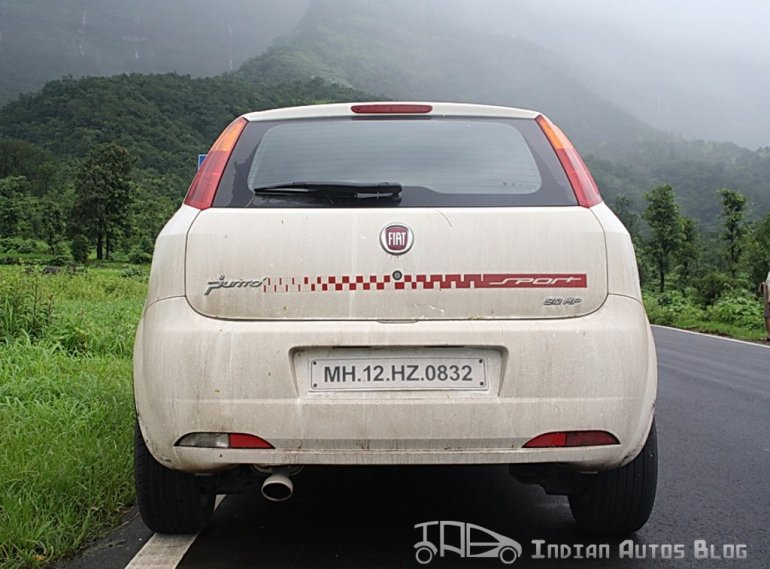 2012 Fiat Punto Sport rear