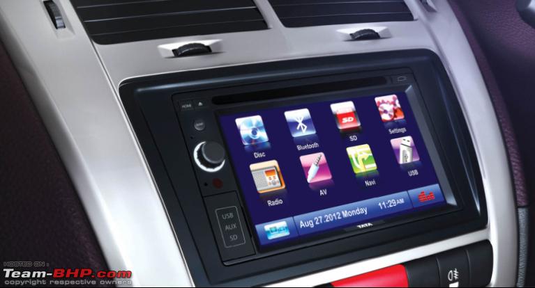 Tata Manza Club Class touchcreen navigation