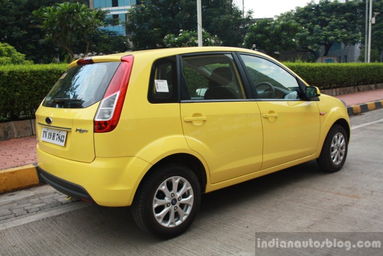 Ford Figo facelift rear right three quarters
